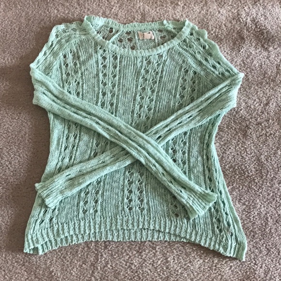 La Hearts Sweaters - LA HEARTS Mint/Teal Light Sweater